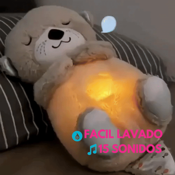 Peluche Nutria Respiracion Luz Sonido